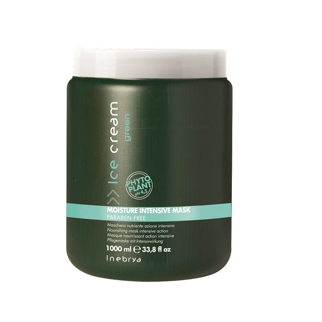 Inebrya Ice Cream Green Moisture Intensive Mask intensywnie odżywiająca maska do włosów 1000ml