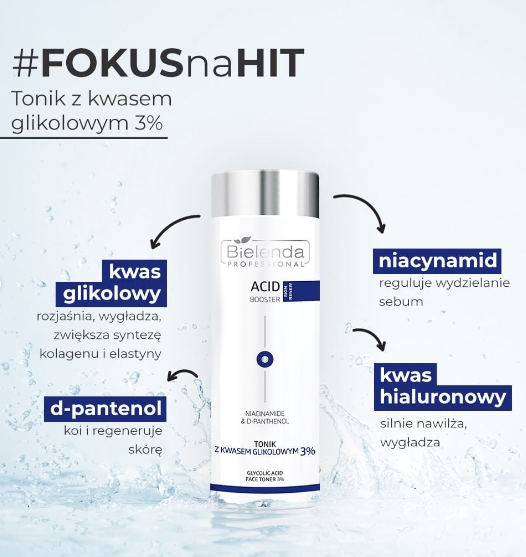 Bielenda Professional Acid Booster tonik z kwasem glikolowym 3% 200ml