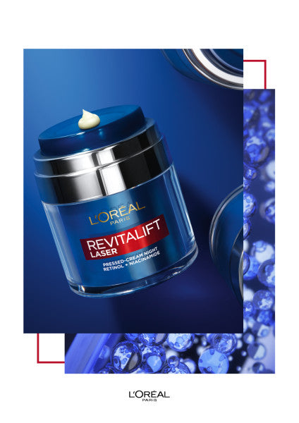 L'Oreal Paris Revitalift Laser Pressed Cream przeciwzmarszczkowy krem do twarzy na noc Retinol i Niacynamid 50ml