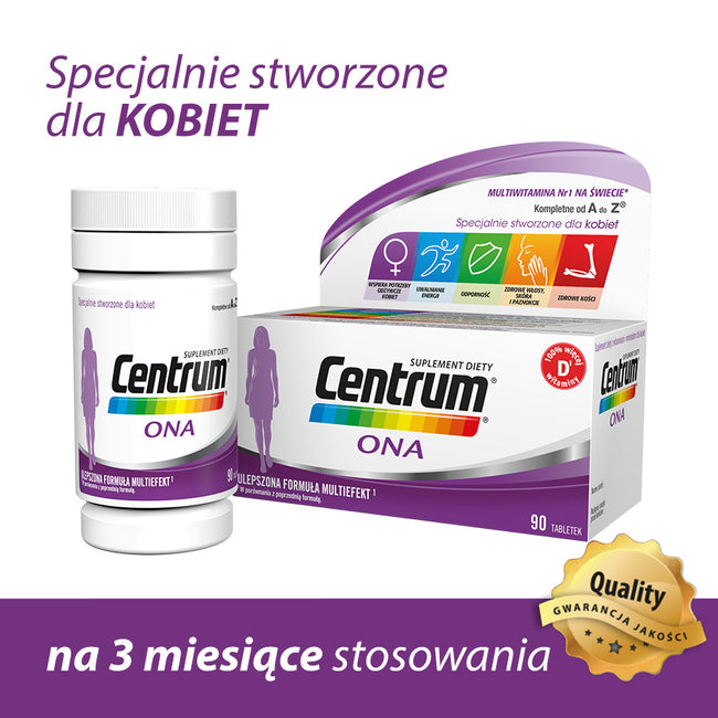 Centrum Ona witaminy i minerały dla kobiet suplement diety 90 tabletek