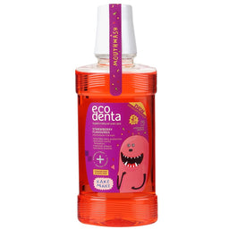 Ecodenta Strawberry Flavoured Mouthwash For Kids płyn do płukania jamy ustnej dla dzieci o smaku truskawkowym 250ml