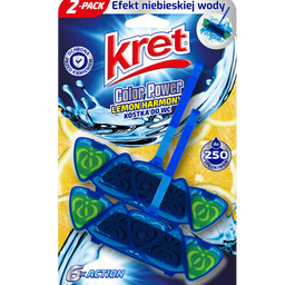 Kret Color Power zawieszka do WC barwiąca wodę Lemon Harmony 2x40g