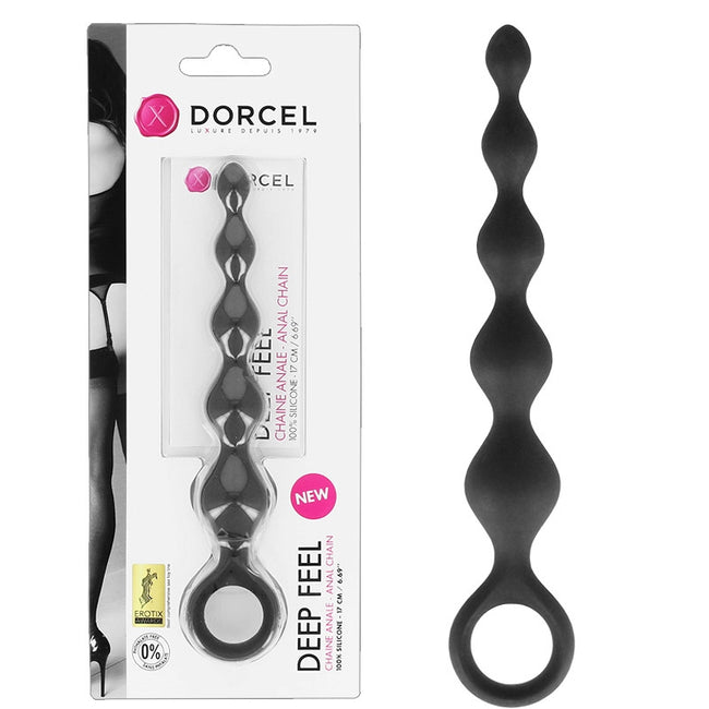 Marc Dorcel Deep Feel antyalergiczne korale analne Black