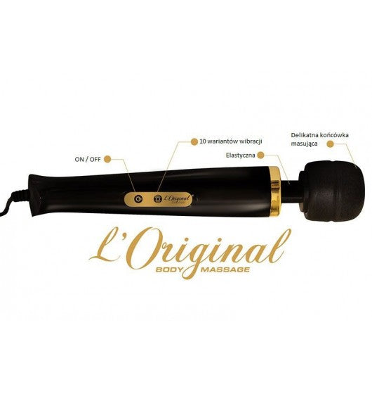 Marc Dorcel Body Wand Original masażer do ciała i miejsc intymnych 10 poziomów wibracji Black