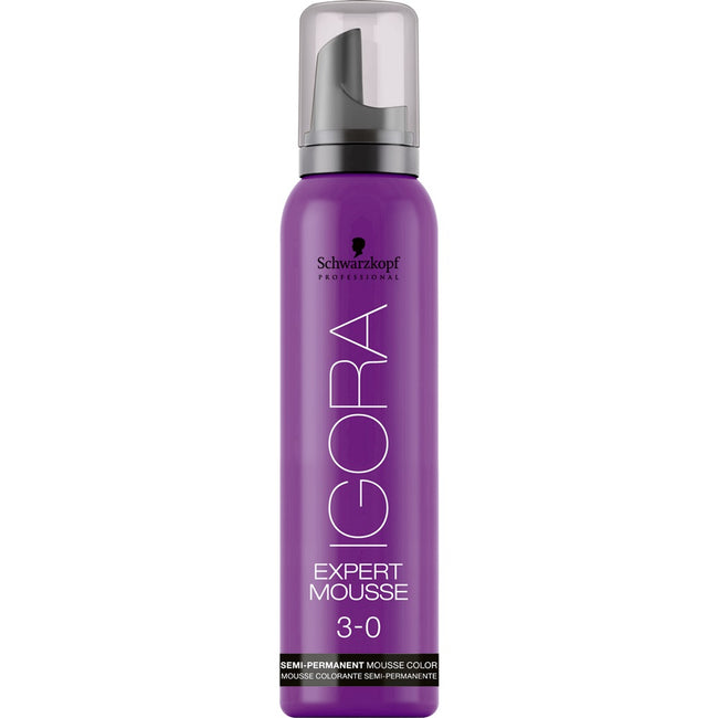 Schwarzkopf Professional Igora Expert Mousse koloryzująca pianka do włosów 3-0 Ciemny Brąz 100ml