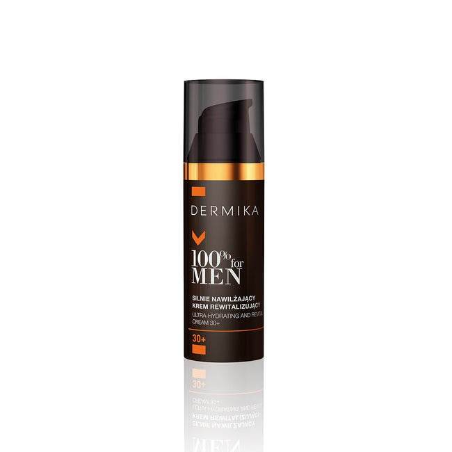 Dermika 100% for Men Cream 30+ silnie nawilżający krem rewitalizujący na dzień i na noc 50ml