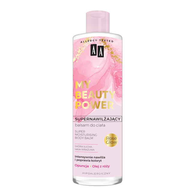 AA My Beauty Power supernawilżający balsam do ciała Opuncja + Rose Glow 400ml