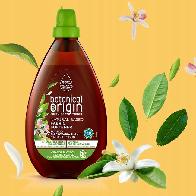 Botanical Origin Płyn do zmiękczania tkanin na bazie roślin Kwiat Pomarańczy i Liście Cytrusa 900ml