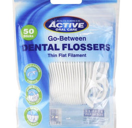 Active Oral Care Dental Flossers nicio-wykałaczki w torebce strunowej 50szt.