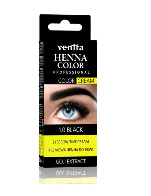 Venita Professional Henna Color Cream henna do brwi w kremie 1.0 Black 30g