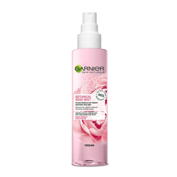 Garnier Botanical Rose Mist kojąca mgiełka do twarzy z wodą różaną 150ml