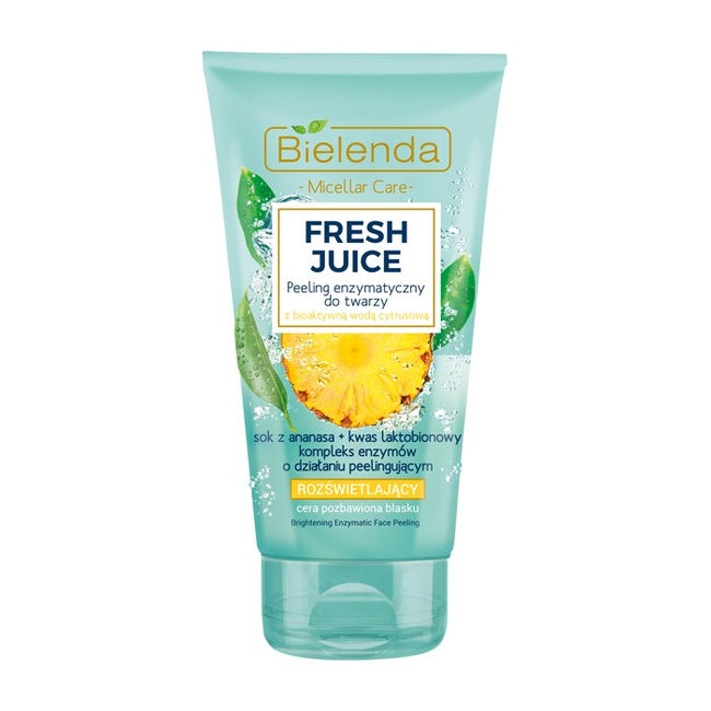 Bielenda Fresh Juice peeling enzymatyczny rozświetlający z wodą cytrusową Ananas 150g
