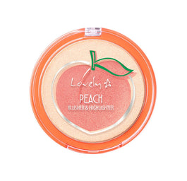 Lovely Peach Blusher & Highlighter rozświetlające duo do twarzy 7g