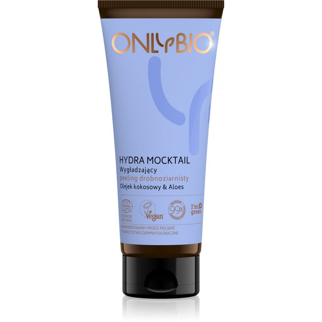 OnlyBio Hydra Mocktail wygładzający peeling drobnoziarnisty Olej kokosowy i Aloes 75ml