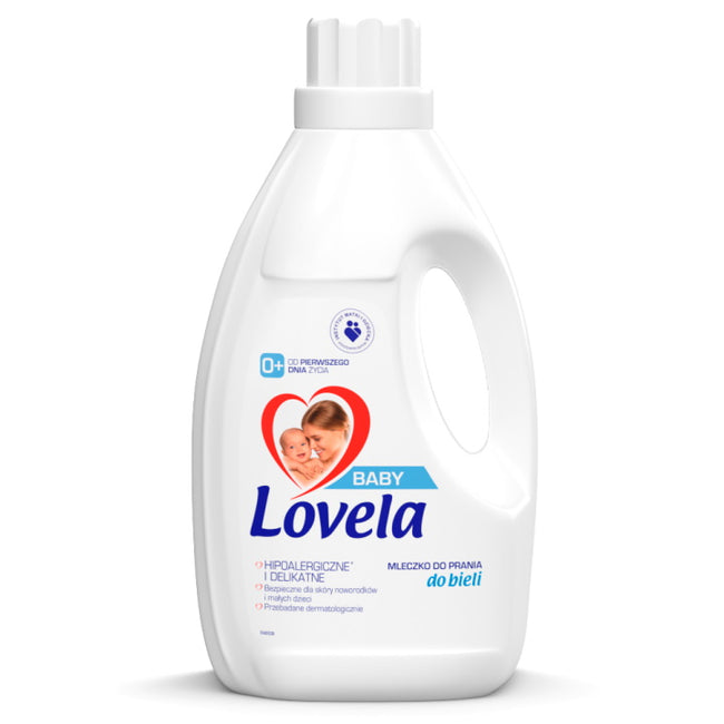 Lovela Baby hipoalergiczne mleczko do prania ubranek niemowlęcych i dziecięcych do bieli 1.45l