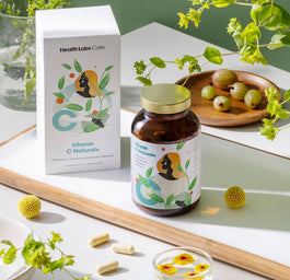 HealthLabs Vitamin C Natural+ witamina C z naturalnych ekstraktów roślinnych suplement diety 120 kapsułek