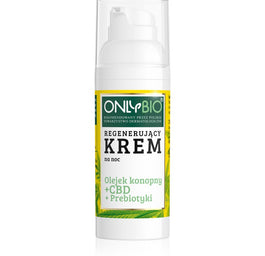 OnlyBio Olejek konopny + CBD + Priebiotyki regenerujący krem na noc 50ml