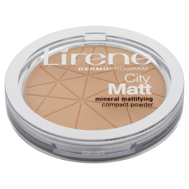 Lirene City Matt Mineral Mattifying Compact Powder mineralny puder matujący 03 Beżowy 9g