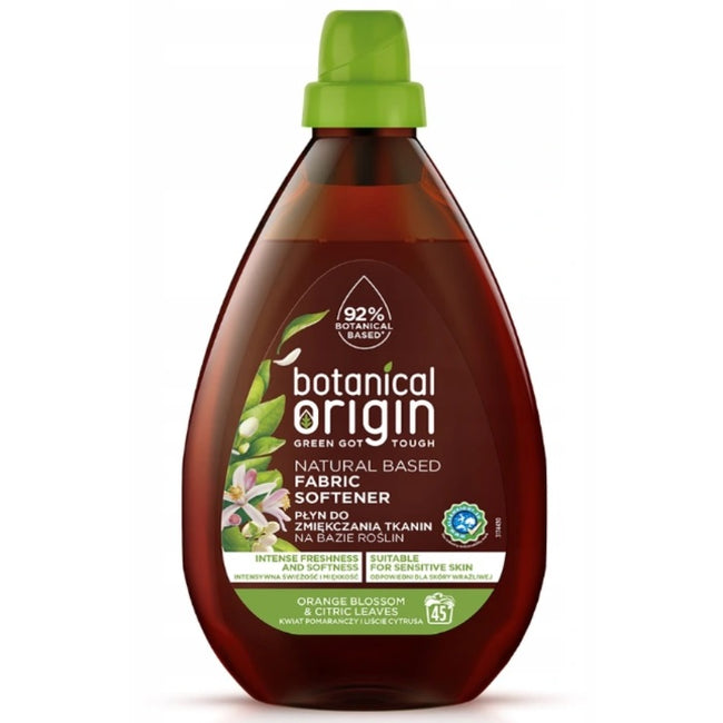 Botanical Origin Płyn do zmiękczania tkanin na bazie roślin Kwiat Pomarańczy i Liście Cytrusa 900ml