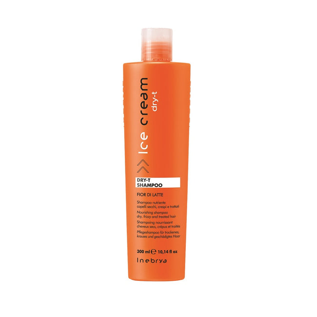 Inebrya Ice Cream Dry-T Shampoo szampon nawilżający do włosów suchych i zniszczonych z proteinami jedwabiu 300ml