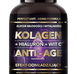 Intenson Kolagen + Hialuron + Witamina C Anti-Age suplement diety 90 tabletek