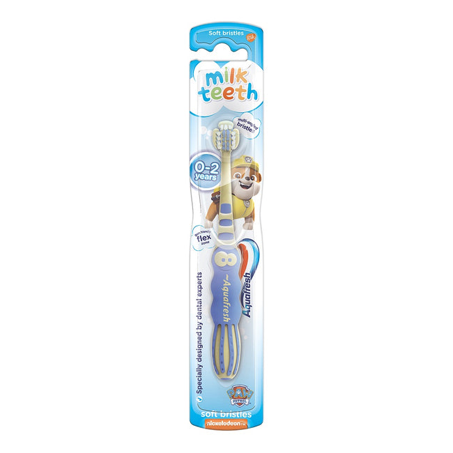 Aquafresh Milk Teeth szczoteczka do zębów dla dzieci 0-2 lat Soft Psi Patrol
