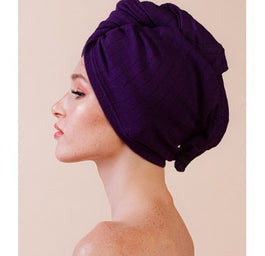 Anwen Dry It Up turban do włosów Fioletowy