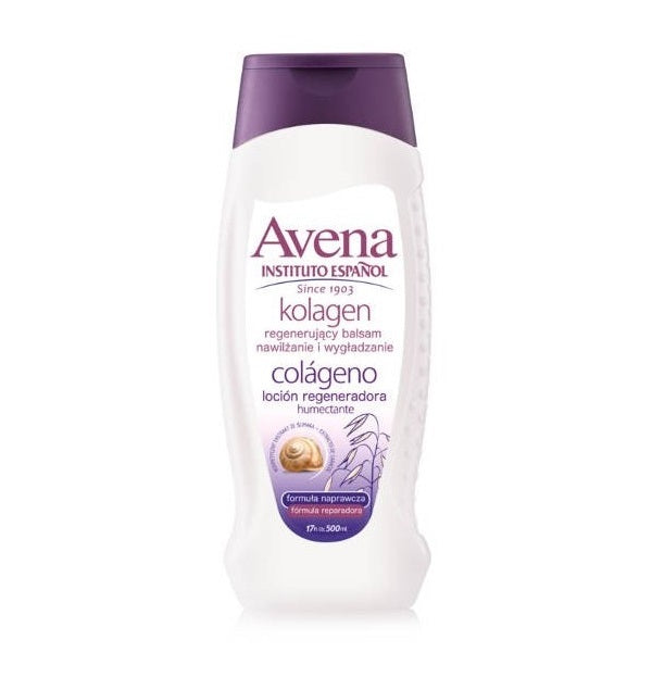 Instituto Espanol Avena Collagen regenerujący balsam do ciała z kolagenem i ekstraktem ze ślimaka 500ml