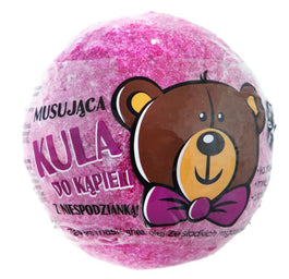 LaQ Kula musująca do kąpieli z niespodzianką Różowa 120g