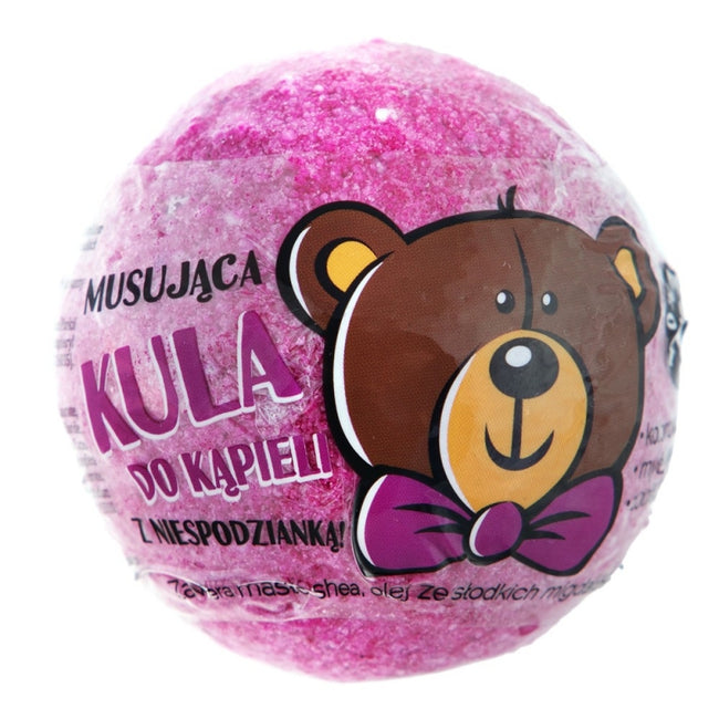 LaQ Kula musująca do kąpieli z niespodzianką Różowa 120g