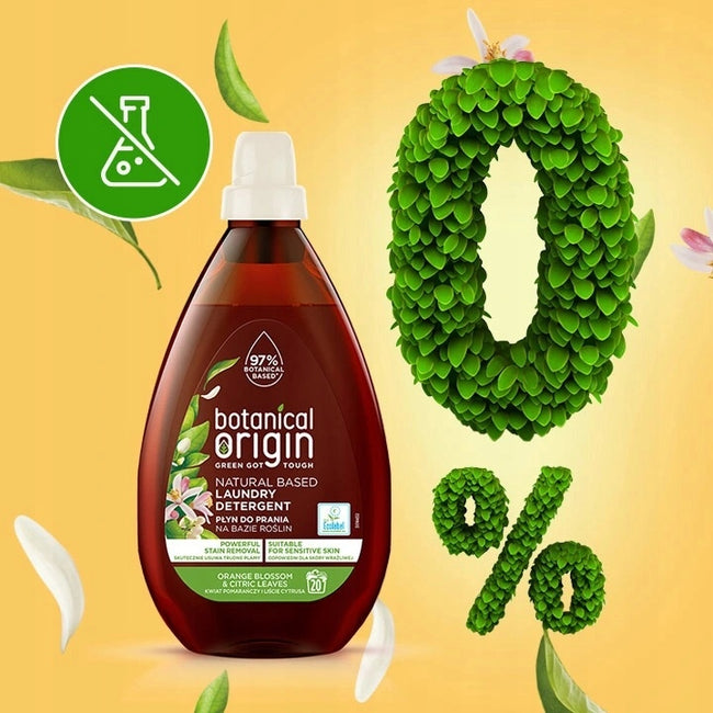 Botanical Origin Płyn do prania na bazie roślin Kwiat Pomarańczy i Liście Cytrusa 900ml
