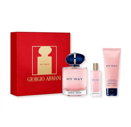 Giorgio Armani My Way zestaw woda perfumowana spray 90ml + miniatura wody perfumowanej 15ml + balsam do ciała 75ml