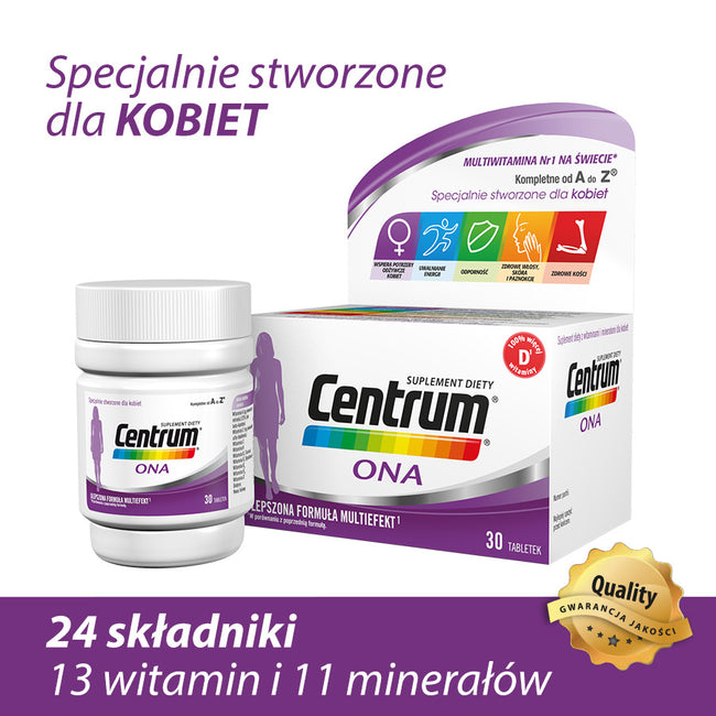 Centrum Ona witaminy i minerały dla kobiet suplement diety 30 tabletek