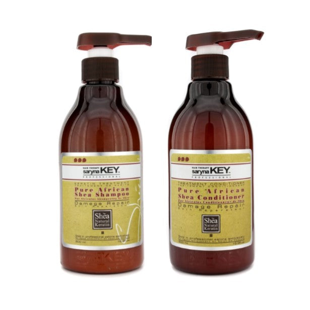 Saryna Key Pure African zestaw Shea Shampoo szampon do włosów 500ml + Pure African Shea Conditioner odżywka do włosów 500ml