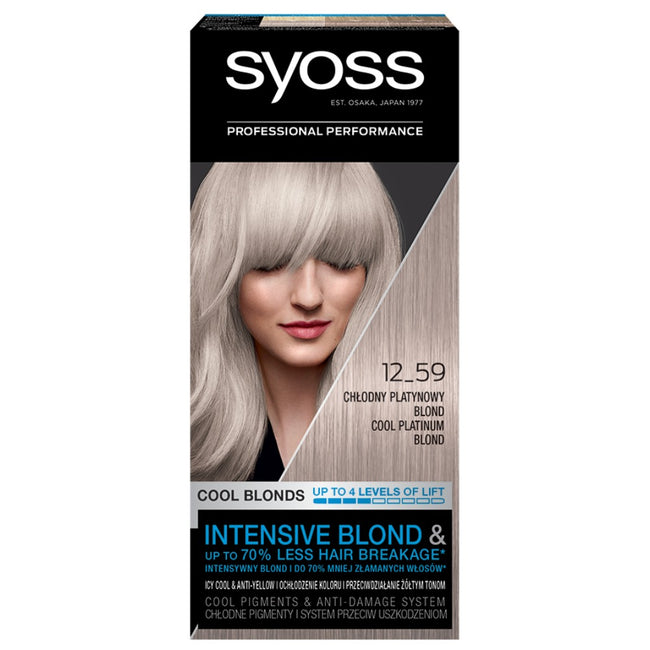 Syoss Cool Blonds rozjaśniacz do włosów 12_59 Chłodny Platynowy Blond
