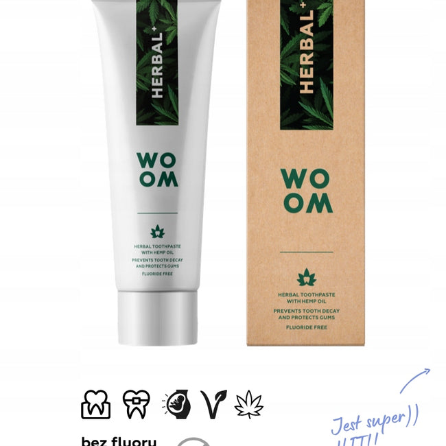 Woom Herbal+ ziołowa pasta do zębów 75ml