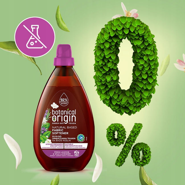 Botanical Origin Płyn do zmiękczania tkanin na bazie roślin Świeży Jaśmin i Dzika Lawenda 900ml