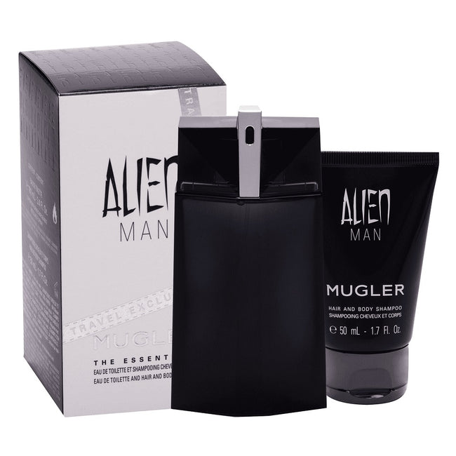Thierry Mugler Alien Man zestaw woda toaletowa spray 100ml + żel pod prysznic 50ml