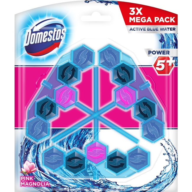 Domestos Power 5+ Pink Magnolia kostka toaletowa 3x55g