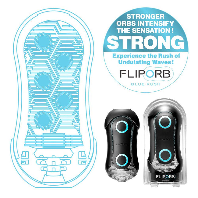 TENGA Flip ORB Strong Blue Rush masturbator wielokrotnego użytku