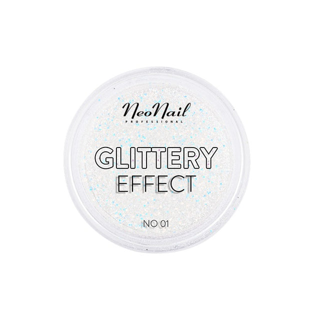 NeoNail Glittery Effect pyłek do paznokci No. 01 2g