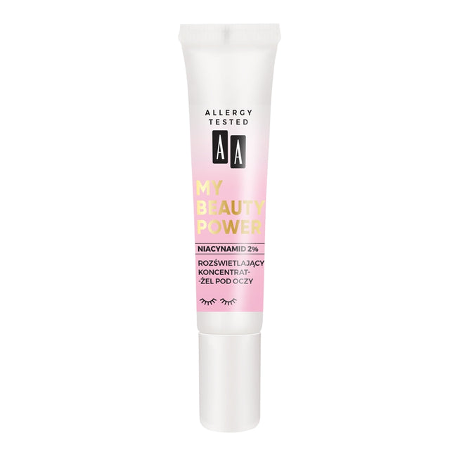 AA My Beauty Power Niacynamid 2% rozświetlający koncentrat-żel pod oczy 15ml