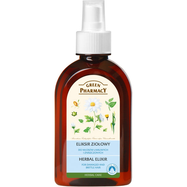 Green Pharmacy Eliksir ziołowy do włosów łamliwych zniszczonych i farbowanych 250ml