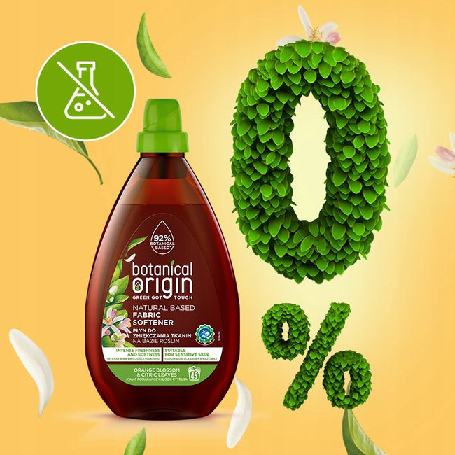 Botanical Origin Płyn do zmiękczania tkanin na bazie roślin Kwiat Pomarańczy i Liście Cytrusa 900ml