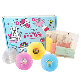 Bomb Cosmetics Build Your Own Bath Bomb zestaw rękawiczki 1 para + pipetka + soda oczyszczona 3szt + kwas cytrynowy 3szt + foremki 6szt + dekoracje 6szt