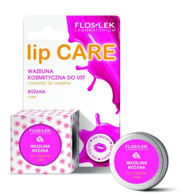 Floslek Lip Care wazelina kosmetyczna do ust różana 15g