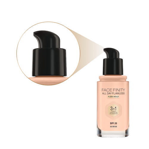 Max Factor Facefinity All Day Flawless 3 w 1 kryjący podkład w płynie 55 Beige 30ml