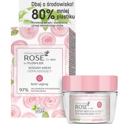 Floslek Rose For Skin różany krem przeciwzmarszczkowy na noc 50ml