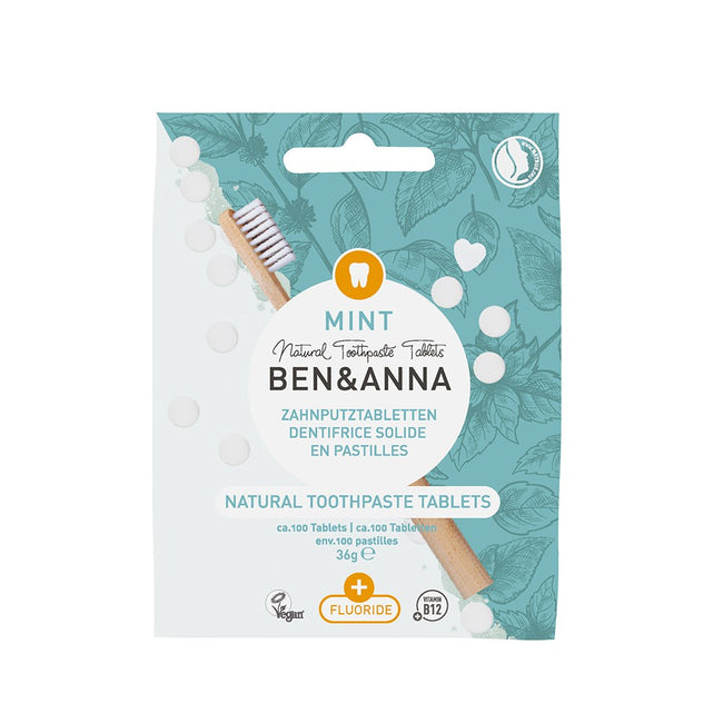 Ben&Anna Natural Toothpaste Tablets naturalne tabletki do mycia zębów z fluorem 36g