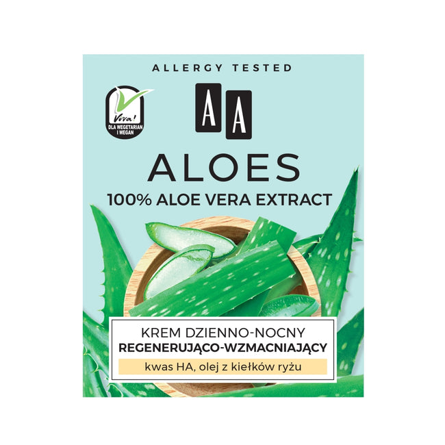 AA Aloes 100% Aloe Vera Extract krem dzienno-nocny regenerująco-wzmacniający 50ml